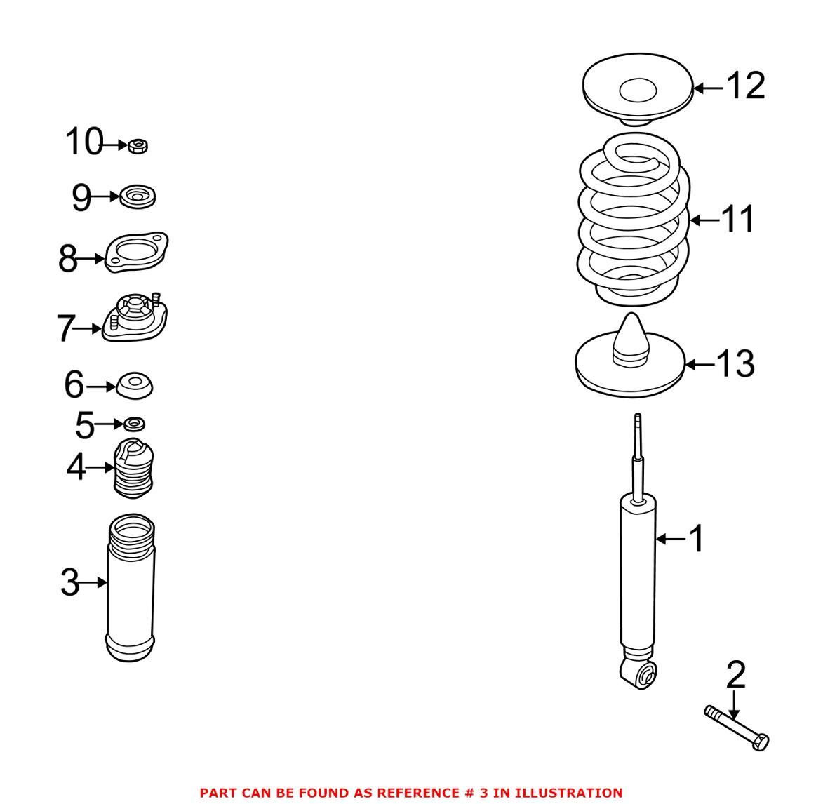 BMW Shock Absorber Dust Sleeve - Rear 33521136283